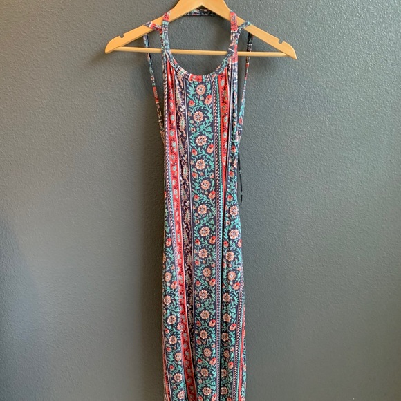 🔆NWOT Lulu’s Boho Multi-Print Backless Midi Dress - Picture 4 of 8